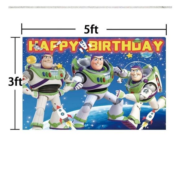 Buzz Lightyear Birthday Party Backdrop - Picture 3 of 5